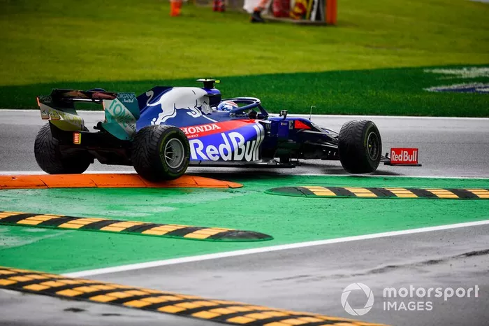 Pierre Gasly, Toro Rosso STR14 se queda en un piano de Monza 