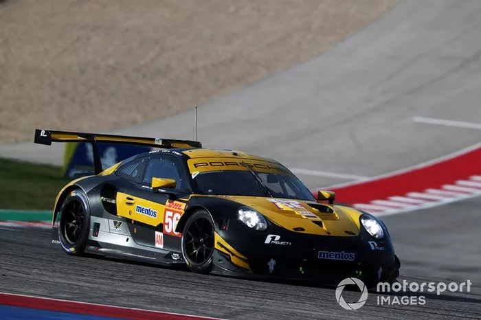 #56 Team Project 1 Porsche 911 RSR: Egidio Perfetti, Laurents Horr, Matteo Cairoli 