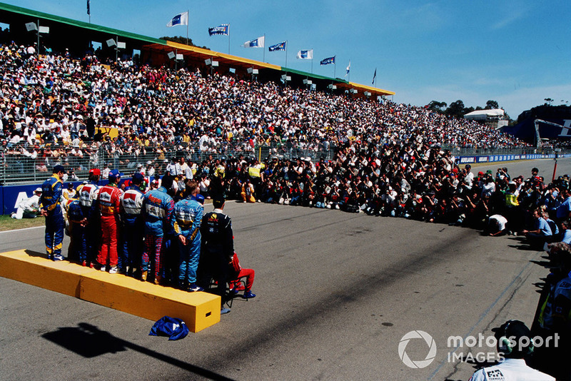 La traditionnelle photo de groupe des pilotes en fin de saison