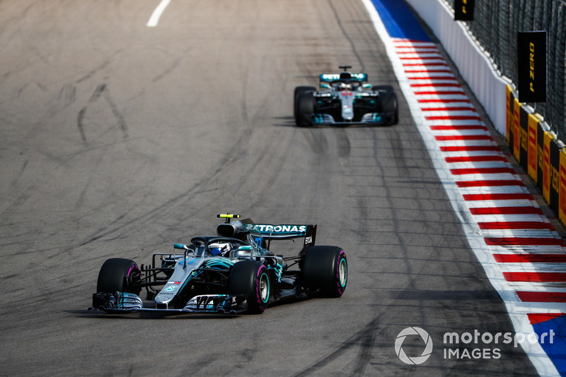 Valtteri Bottas vor Lewis Hamilton - so blieb es nicht lange