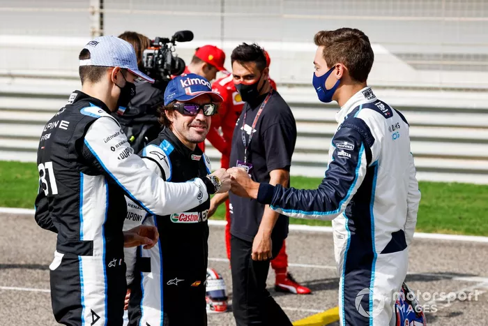 Esteban Ocon, Alpine F1, Fernando Alonso, Alpine F1 y George Russell, Williams 
