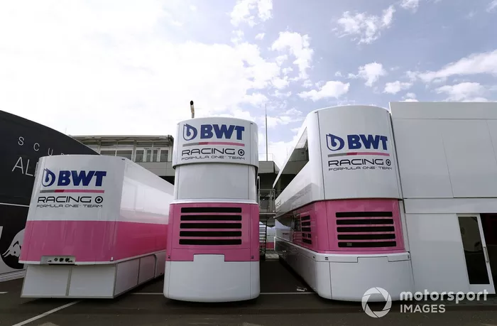 Racing Point transporters