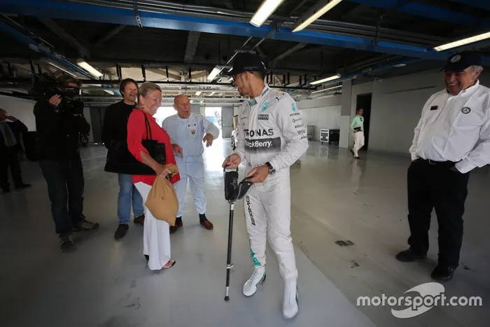 Lewis Hamilton et Sir Stirling Moss à Monza 
