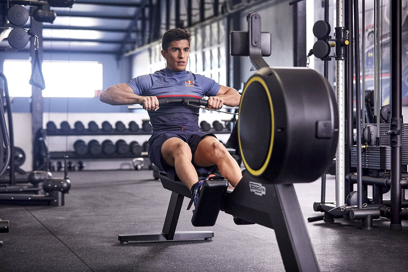 Marc Marquez berlatih di gym di Cervera, Spanyol