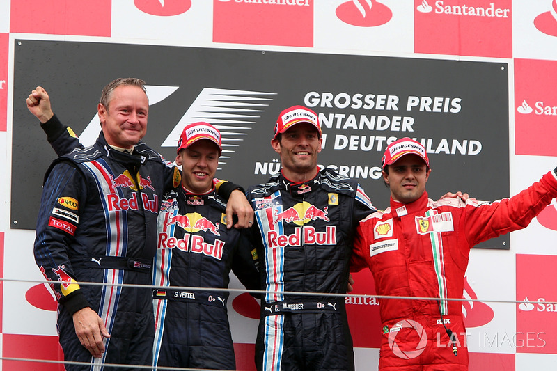 2009: 1. Марк Уэббер, 2. Себастьян Феттель, 3. Фелипе Масса