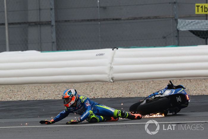 Alex Rins, Team Suzuki MotoGP crash
