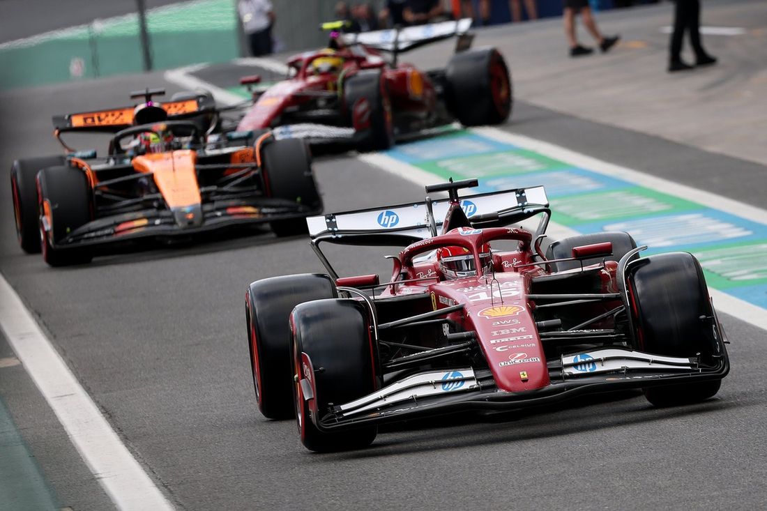 Charles Leclerc, Ferrari, Lewis Hamilton, Oscar Piastri, McLaren
