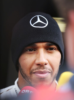 Lewis Hamilton, Mercedes AMG F1 Team with the media