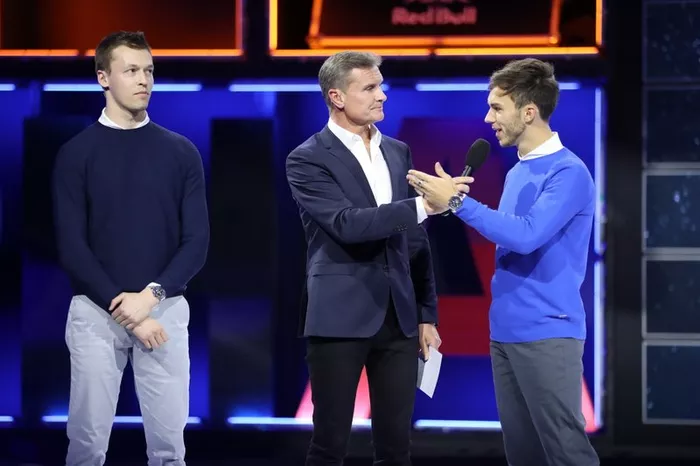 Daniil Kvyat, AlphaTauri, Pierre Gasly, AlphaTauri, David Coulthard 