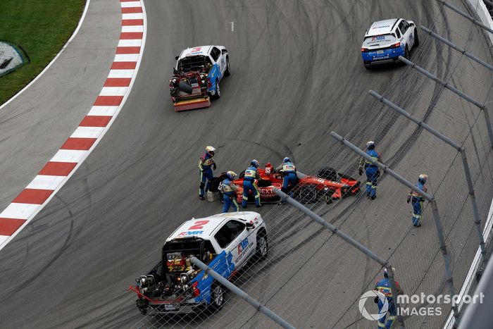 Benjamin Pedersen, A.J. Foyt Enterprises Chevrolet, accidente, AMR Safety Team
