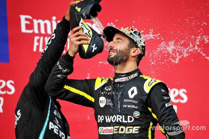 Podio: tercer lugar Daniel Ricciardo, Renault F1 Team