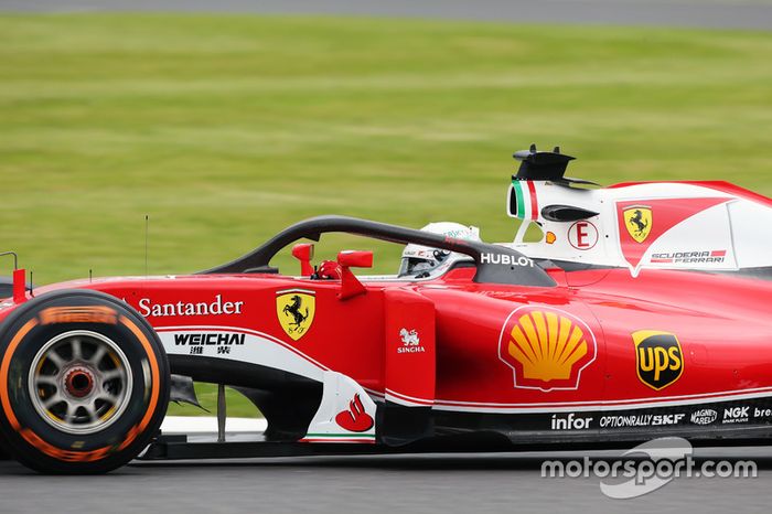 Sebastian Vettel, Ferrari SF16-H con la cubierta de la cabina Halo