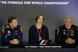 Christian Horner, Red-Bull-Teamchef, Claire Williams, Stellvertretende Williams-Teamchefin, Dr. Vijay Mallya, Force-India-Teambesitzer