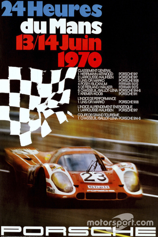 Poster: Porsche-Sieg bei den 24h Le Mans 1970