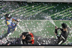 Podium: race winner Will Power, Team Penske Chevrolet, second place Josef Newgarden, Team Penske Chevrolet, third place Alexander Rossi, Curb Herta - Andretti Autosport Honda