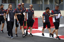 Romain Grosjean, Haas F1 Team, lors d'une reconnaissance de piste