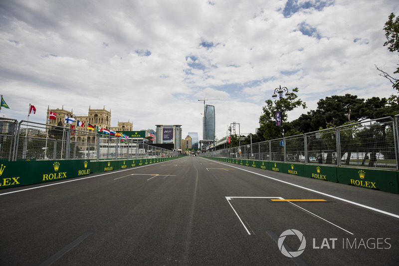 A view of the start finish/straight