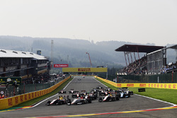 Giuliano Alesi, Trident. leads the start of the GP3 Race