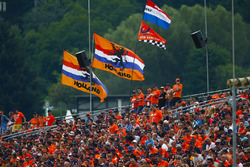 A large Dutch fan contingent present to support Max Verstappen, Red Bull Racing