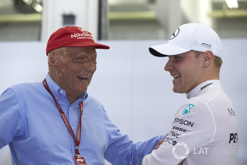 Niki Lauda, Non-Executive Chairman, Mercedes AMG, Valtteri Bottas, Mercedes AMG F1