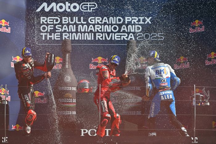 Marco Bezzecchi, Aprilia Racing, Alex Márquez, Gresini Racing, Marc Márquez, Ducati Team