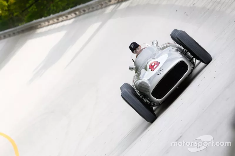 Lewis Hamilton y Sir Stirling Moss en Monza