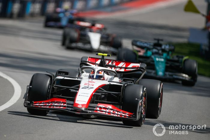 Nico Hulkenberg, Haas VF-23, Lance Stroll, Aston Martin AMR23