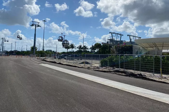 Aspectos de la construcción de la pista para el GP de Miami