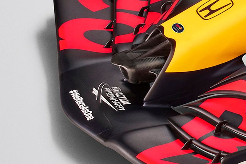 Detalle del morro del Red Bull Racing RB16B