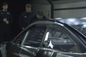 NASCAR Mustang in the wind tunnel
