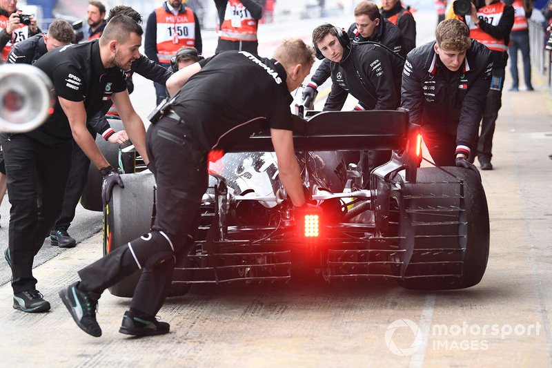 Valtteri Bottas, Mercedes-AMG F1 W10 with aero sensors