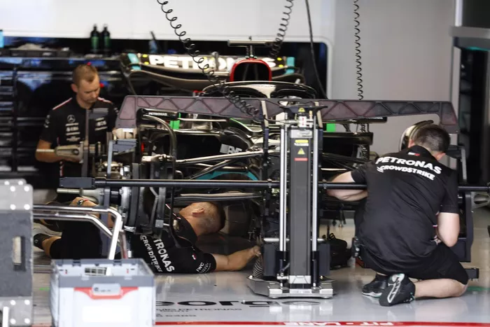 Mercedes W14 detalles técnicos