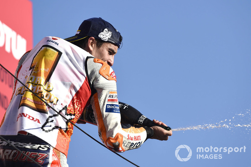 Podio: il vincitore della gara Marc Marquez, Repsol Honda Team