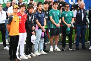 Charles Leclerc, Ferrari, Lando Norris, McLaren, Andrea Kimi Antonelli, Mercedes, Lance Stroll, Aston Martin Racing, Fernando Alonso, Aston Martin Racing, Pierre Gasly, Alpine