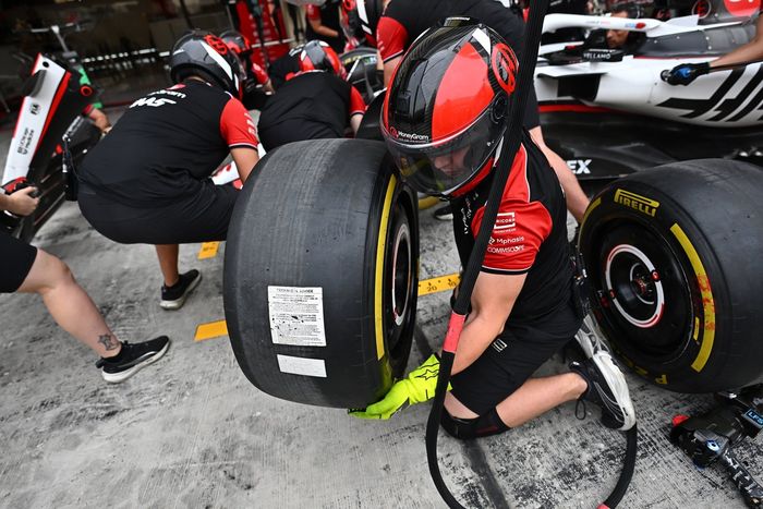 Parada en boxes de Haas F1