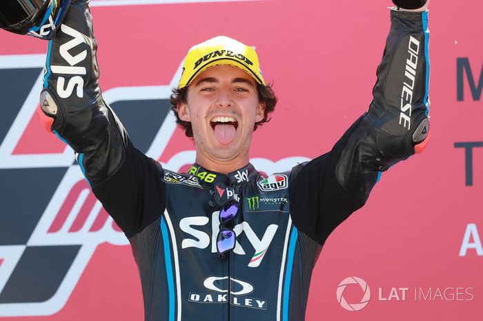 Podio: ganador de la carrera Francesco Bagnaia, Sky Racing Team VR46