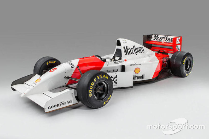La McLaren-Cosworth Ford MP4/8A d'Ayrton Senna