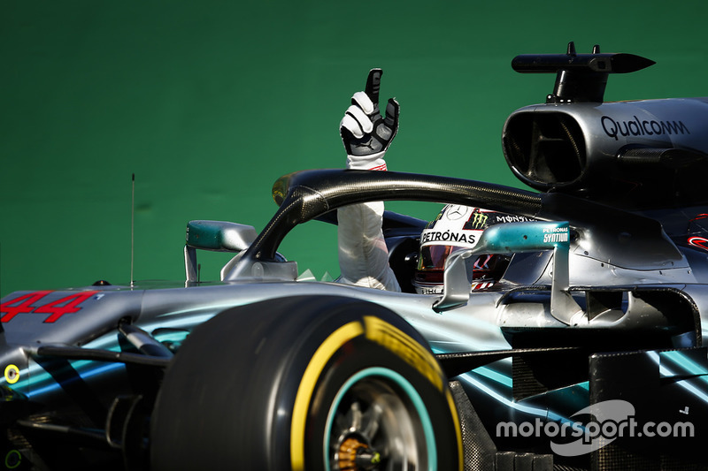 Ganador de la carrera Lewis Hamilton, Mercedes AMG F1