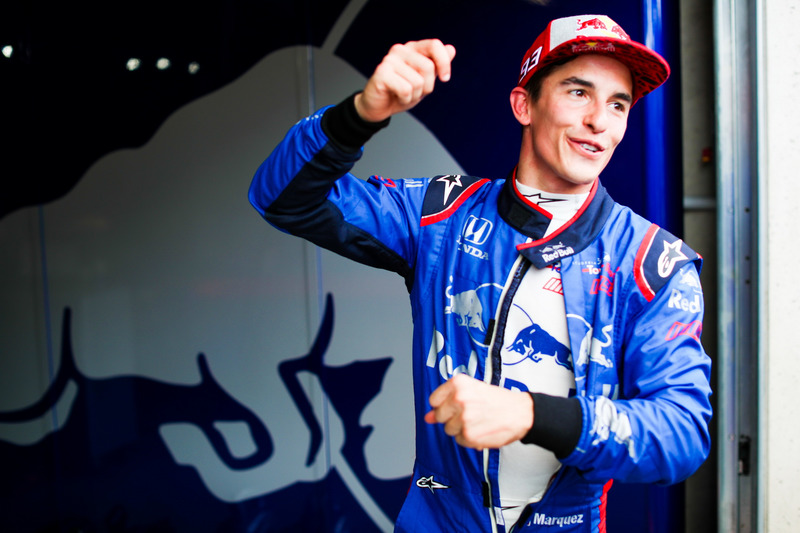 Marc Marquez tests the Toro Rosso F1 car