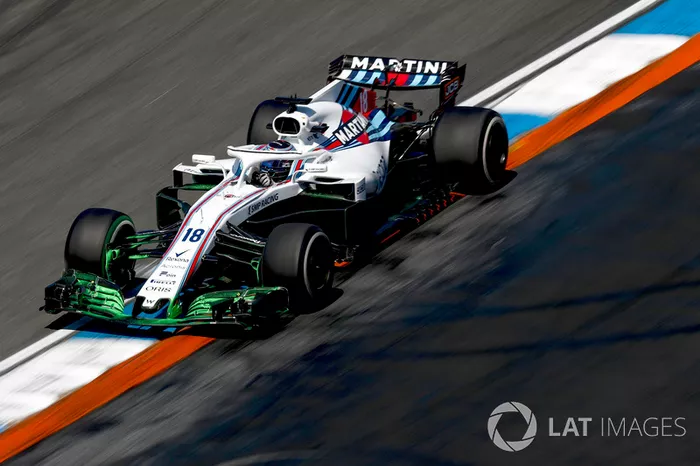 Lance Stroll, Williams FW41, with aero paint