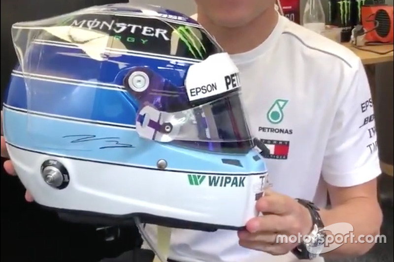 Special helmet for Monaco GP of Valtteri Bottas, Mercedes-AMG F1