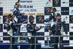 Podium celebration