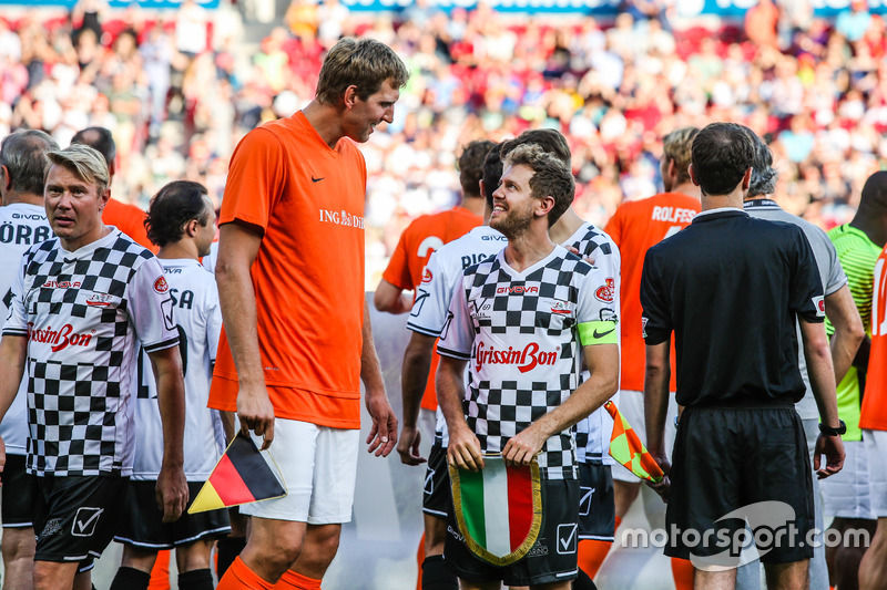 Dirk Nowitzki, NBA player and Sebastian Vettel, Ferrari