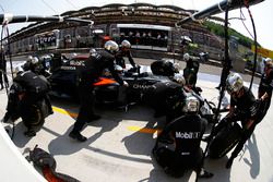 Fernando Alonso, McLaren MP4-31 en los pits