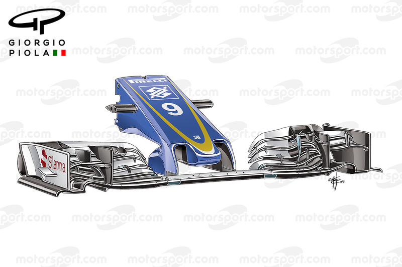 Sauber C35, l'ala anteriore al GP del Belgio