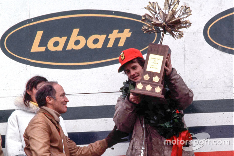 Podium: 1. Gilles Villeneuve, Ferrari; Pierre Elliot Trudeau, Premierminister von Kanada