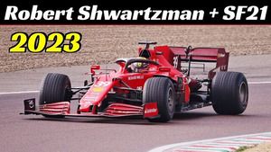 Robert Szwarcman w Ferrari SF21 - Testy F1 we Fiorano