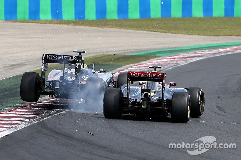 Sergio Perez, Sahara Force India e Pastor Maldonado, Lotus F1 Team