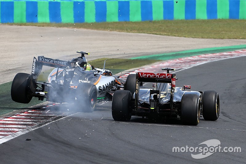 Sergio Perez, Sahara Force India e Pastor Maldonado, Lotus F1 Team