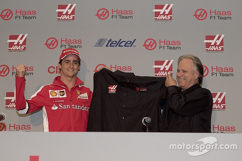 Esteban Gutiérrez y Gene  Haas, Presentación piloto F1 Equipo Haas